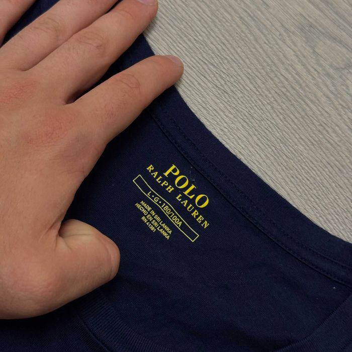 НОВА Темно синя Класична футболка Ральф Лорен Ralph Lauren розмір L