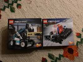 Dwa zestawy Lego Technic (Podnośnik, ratrak)