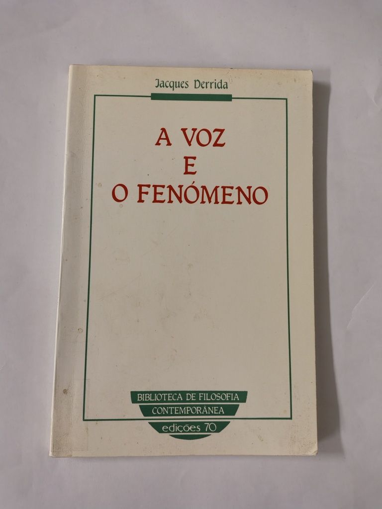 A voz e o fenómeno, de Jacques Derrida
