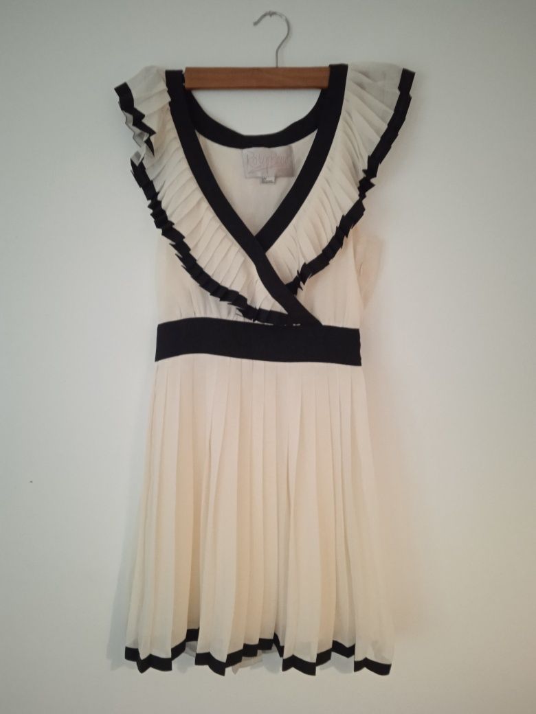 Vestido branco e preto