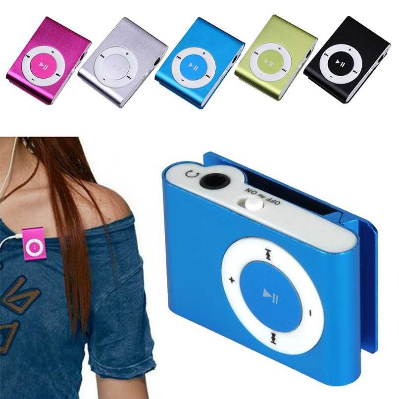 ODTWARZACZ MP3 Klips Słuchawki Kabel KARTA SD 8GB Zestaw