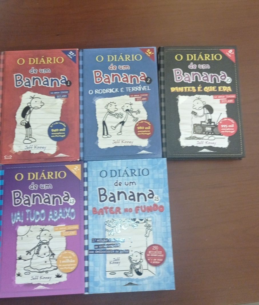 Vendo livros "O Diário de um Banana" 1,2,10,13