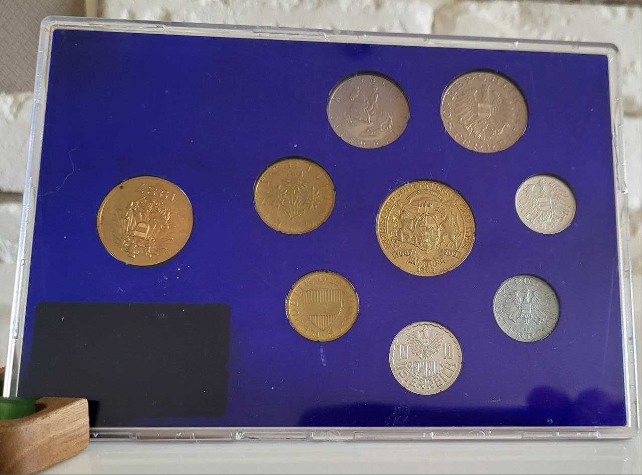 Річний набір Австрійських обігових монет 1987 року- 8 шт