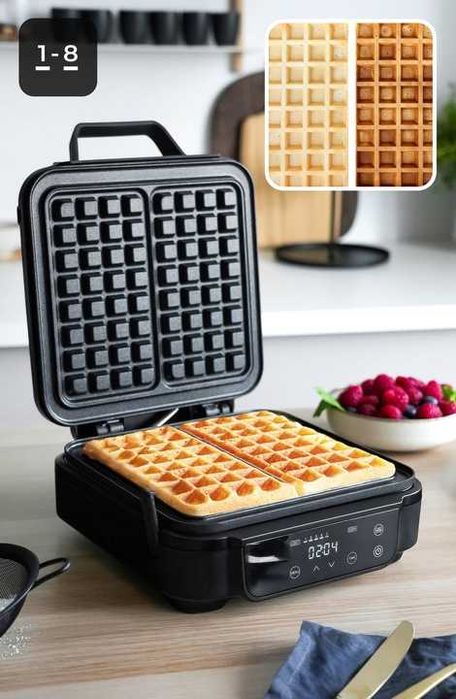 AUTOMATYCZNA Gofrownica 2 gofry 8 stopni wypieczenia 5 programów 2200W