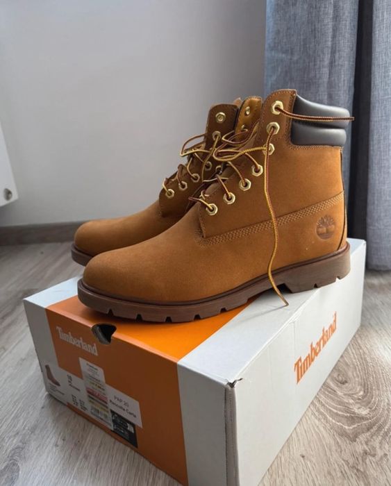 Sneakersy Timberland wysokie meskie NOWE skorzane buty na zime brazowe