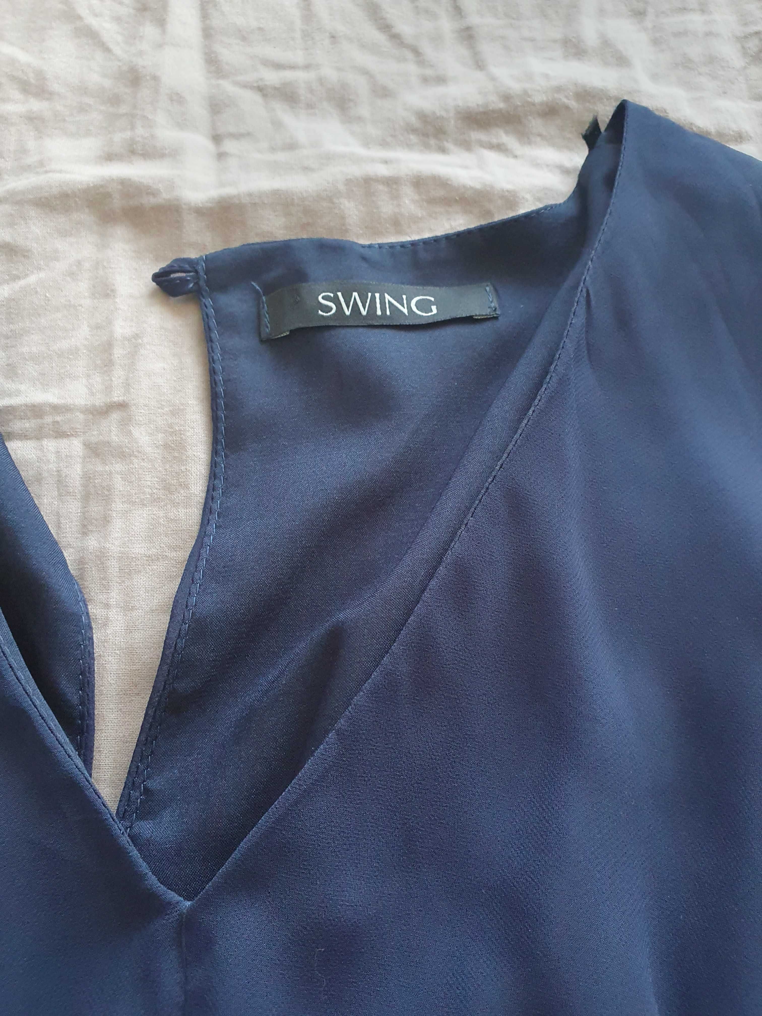 Sukienka firmy SWING imprezowa granatowa rozmiar s
