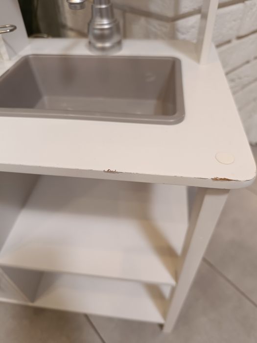 Kuchnia zabawkowa dziecięca biała drewniana