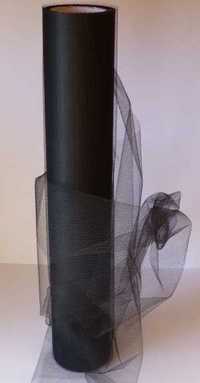 Tiul materiał tiulowy spódniczki tutu pompony dekoracje 30cm/9m czarny
