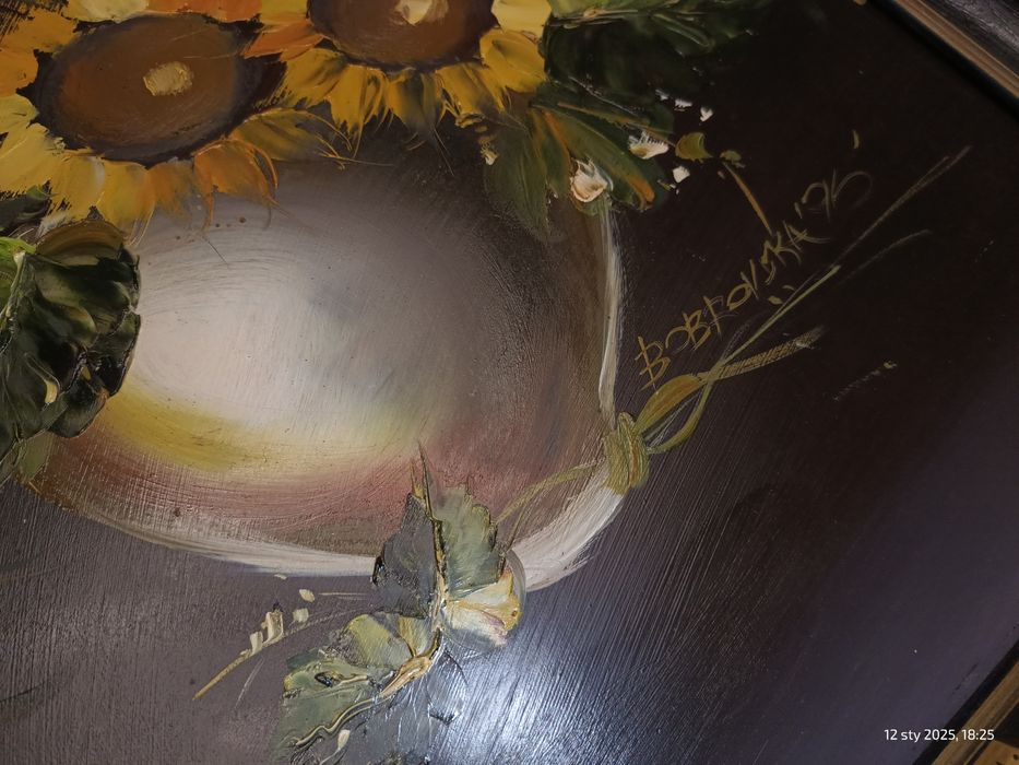 Obraz Olejny Małgorzata Bobrowska Słoneczniki 1996rok