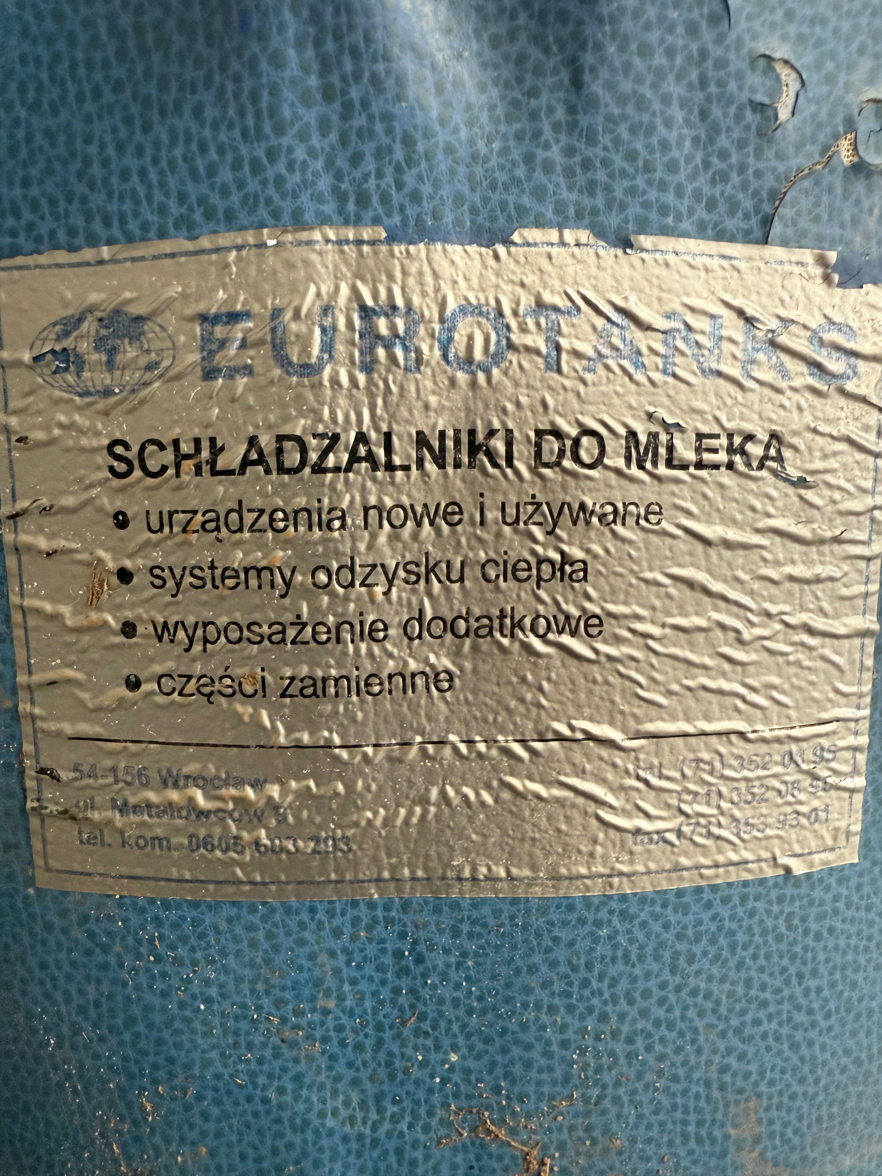 Schładzalnik do mleka Eutotanks