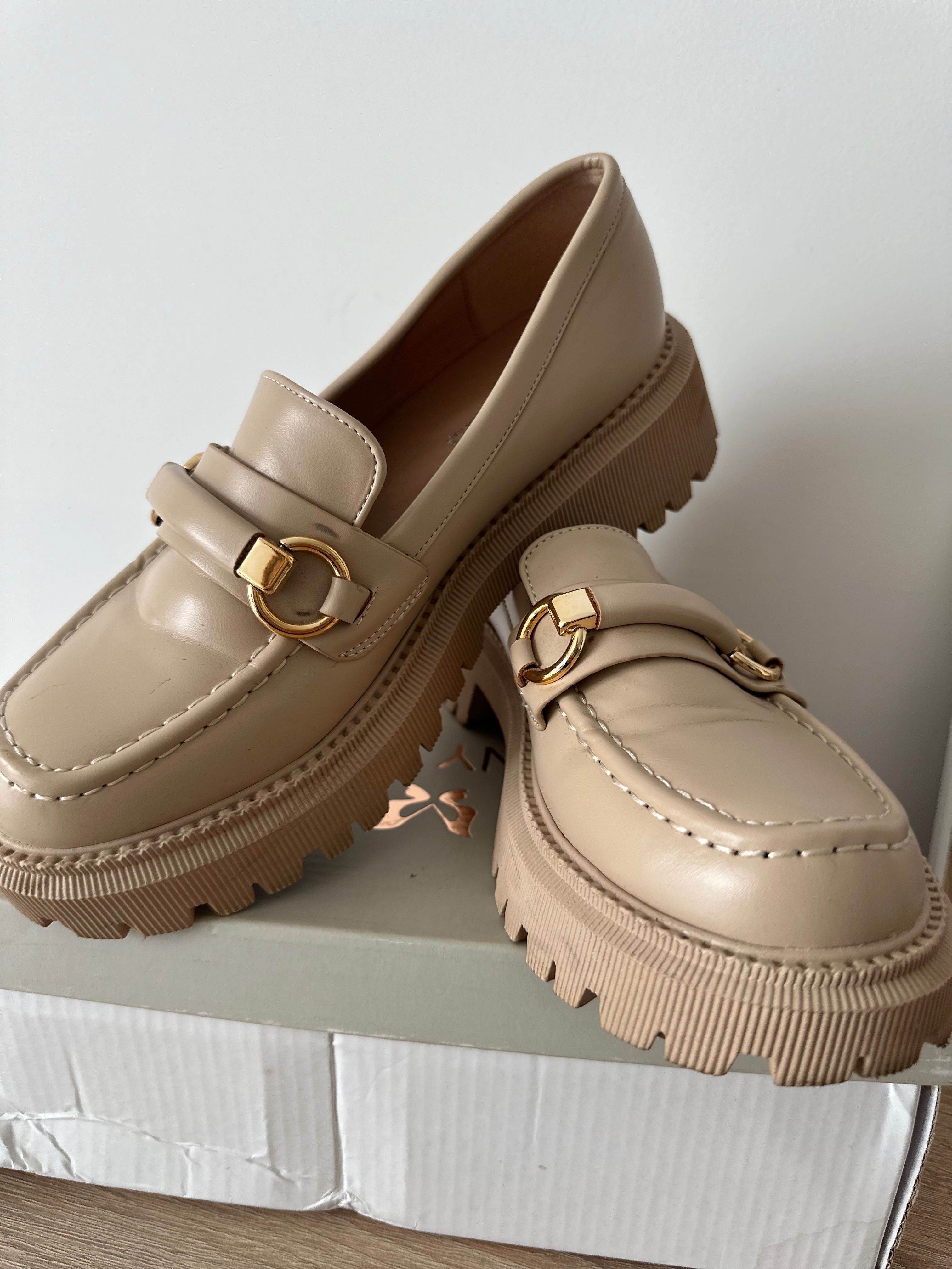 buty, mokasyny, z szorstką podeszwą