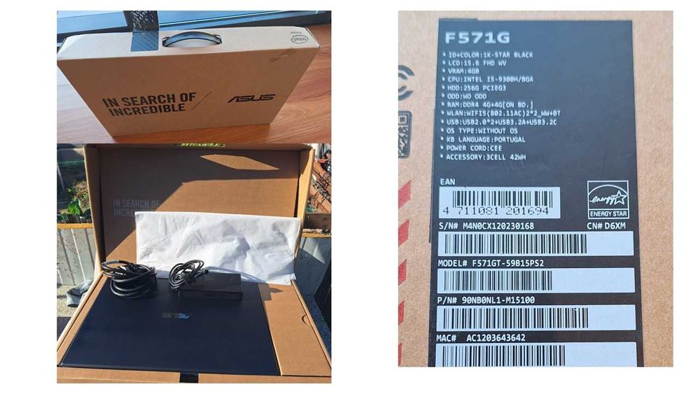 ASUS Laptop Vivobook X571GT-F571GT intel i5- 8GB - SSD256GB
