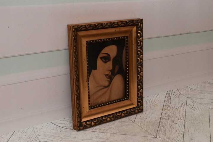TAMARA De Łempicka - Portret Kobiety - Kobieta - Art Deco-Obraz Olejny