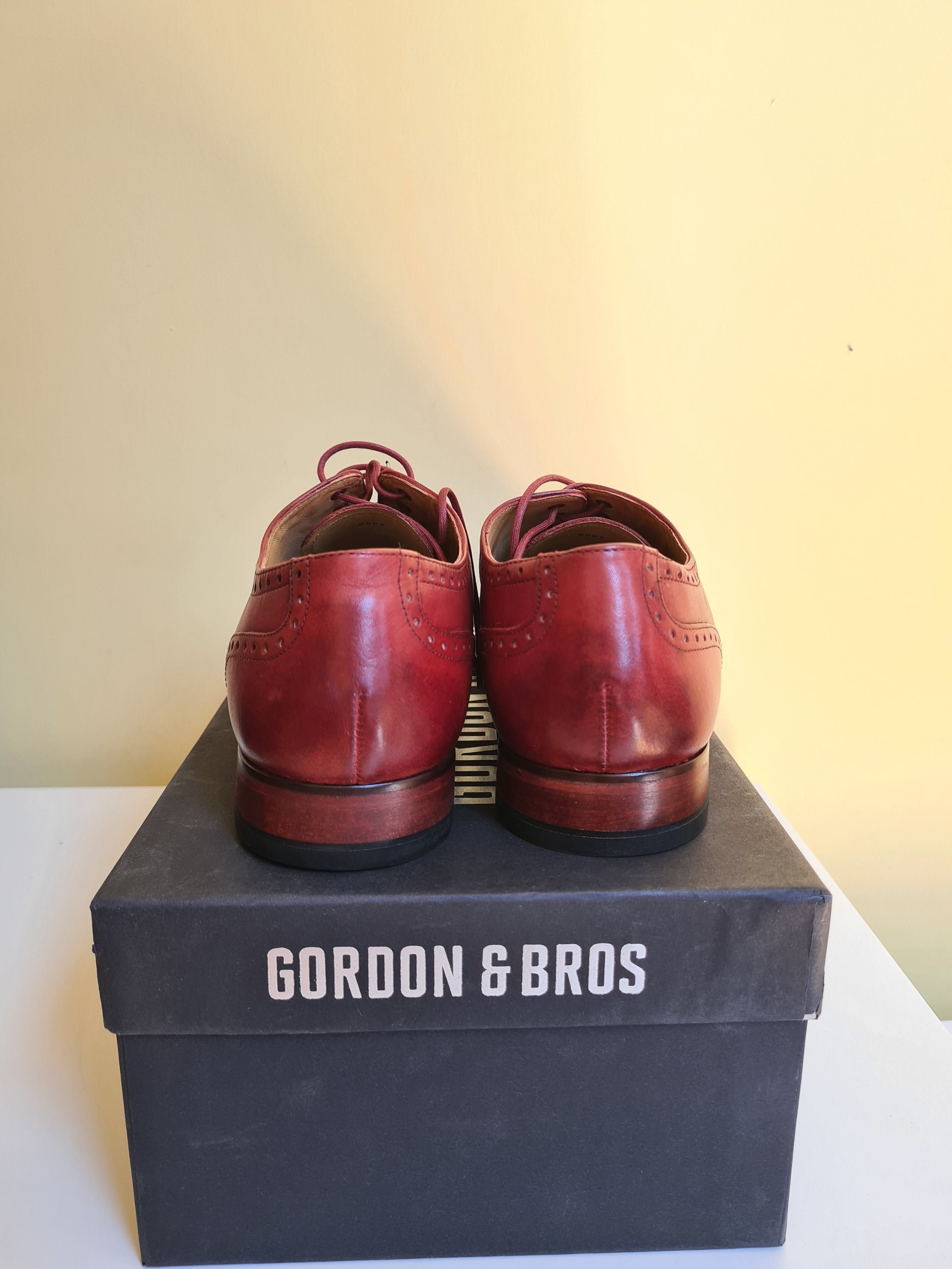 Gordon and Bros Lucquin Crust Red Półbuty Męskie Skóra roz 42