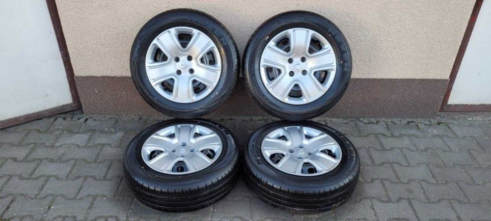 Koła stalowe DACIA 4X100 z oponami 185/65 R15 lato czujniki