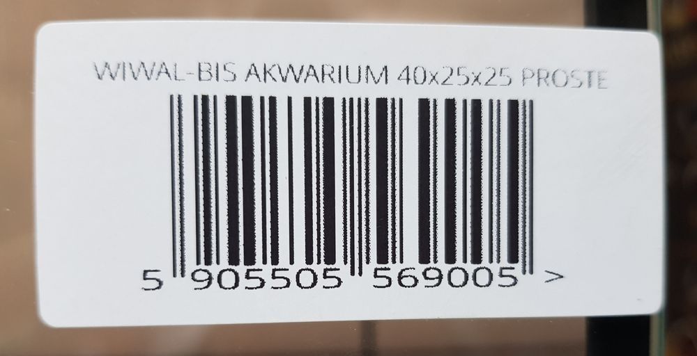 Akwarium proste 40 z pokrywą Led