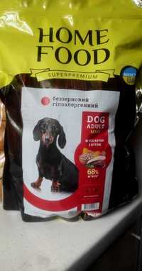Корм для собак, 1.6 кг Home Food с уткой и нутом, беззерновой и гипоал