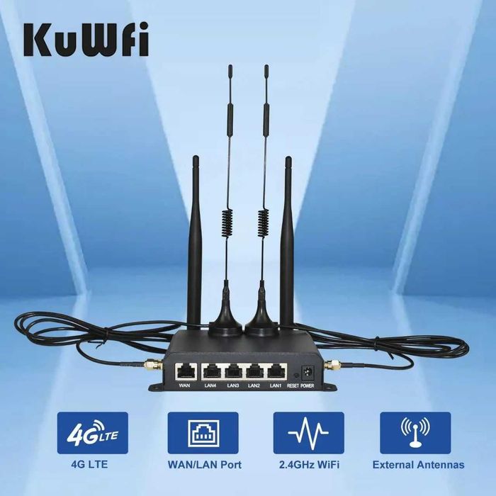 KuWFi WR181 роутер 4G LTE, Wi-Fi модем со слотом для Sim-карты