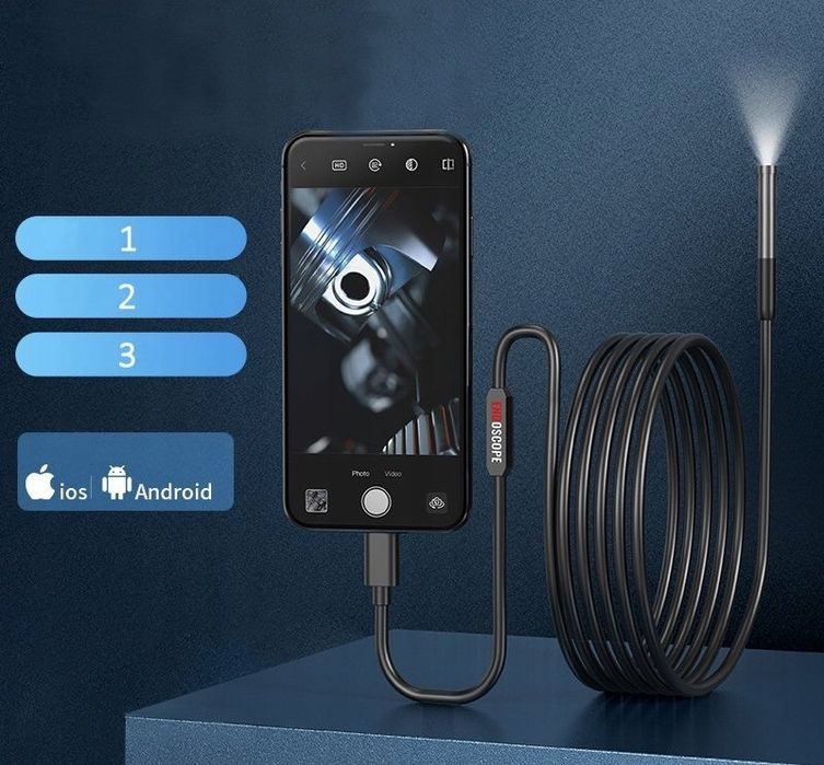 Kamera Inspekcyjna Endoskop 3,5m iOS Android WiFi