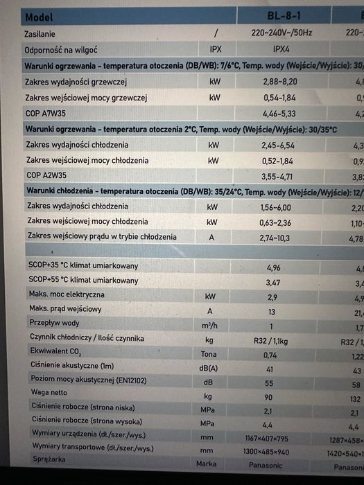 POMPA CIEPŁA FOX AIR BL-8-1 8kW 1-Fazowa R32 monoblok powietrze woda