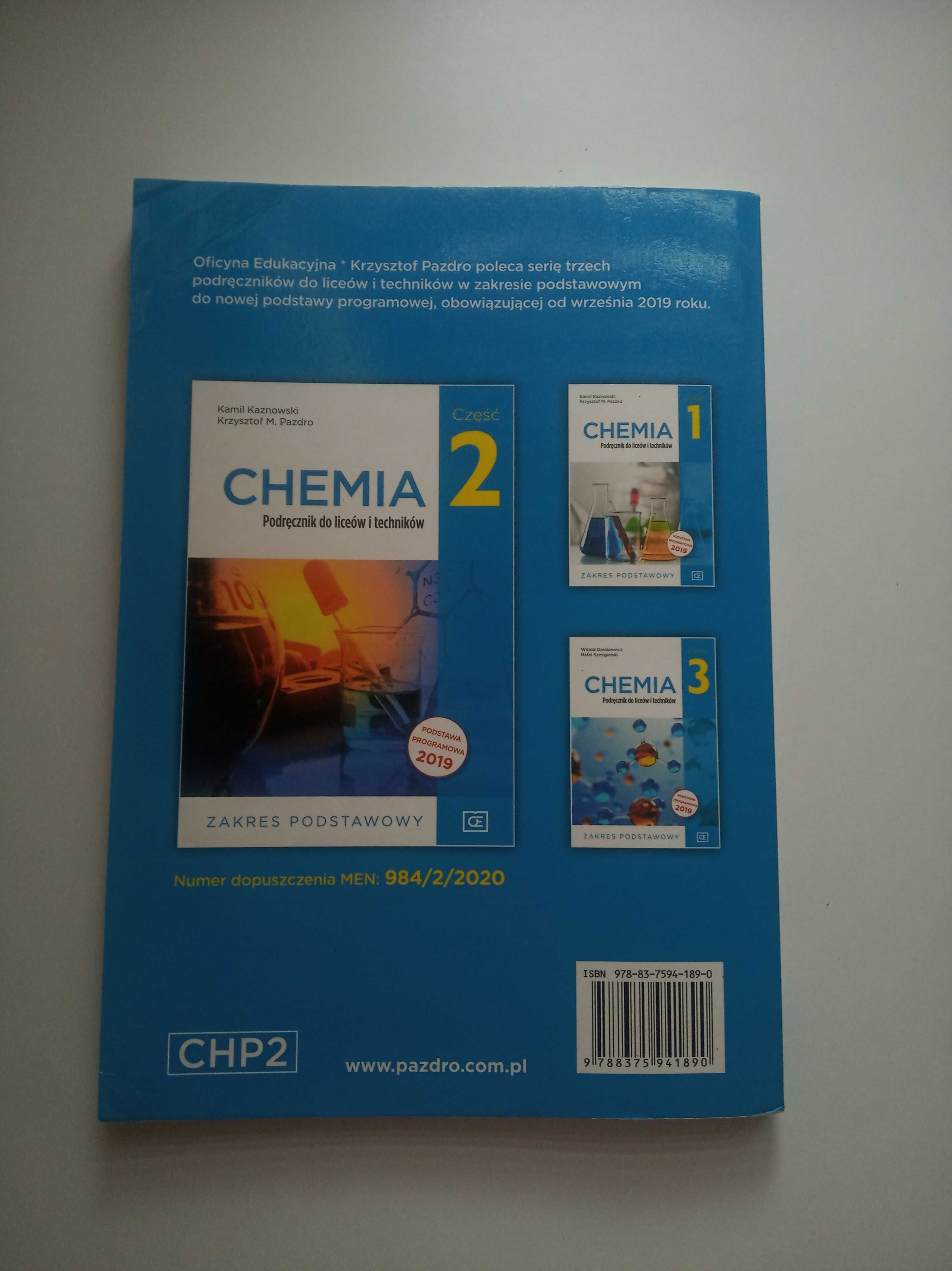 Chemia część 2 zakres podstawowy Pazdro