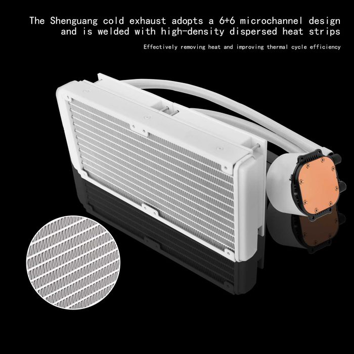 Водянка СЖО Manmu Біла ARGB 240мм White Intel AMD AM4 AM5 Intel s1700