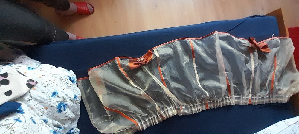 Lambrekin  firana  z brązem