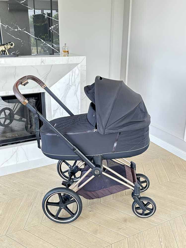 Wozek Chbex Priam 2 w 1 czarny rose gold