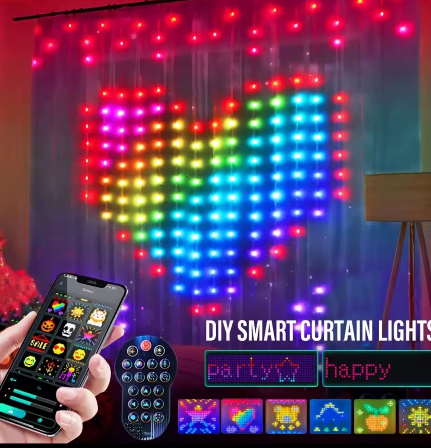 Lampki LED Smart RGB Kurtyna