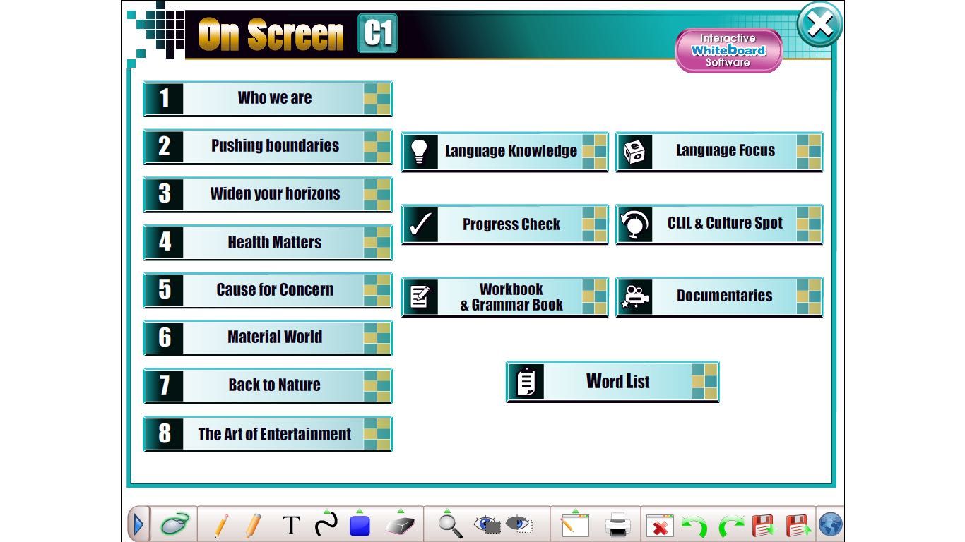 On Screen 1, 2, 3, B2+, C1, B1 , B1+ ,B2 ( IWB ) Інтерактивна програма