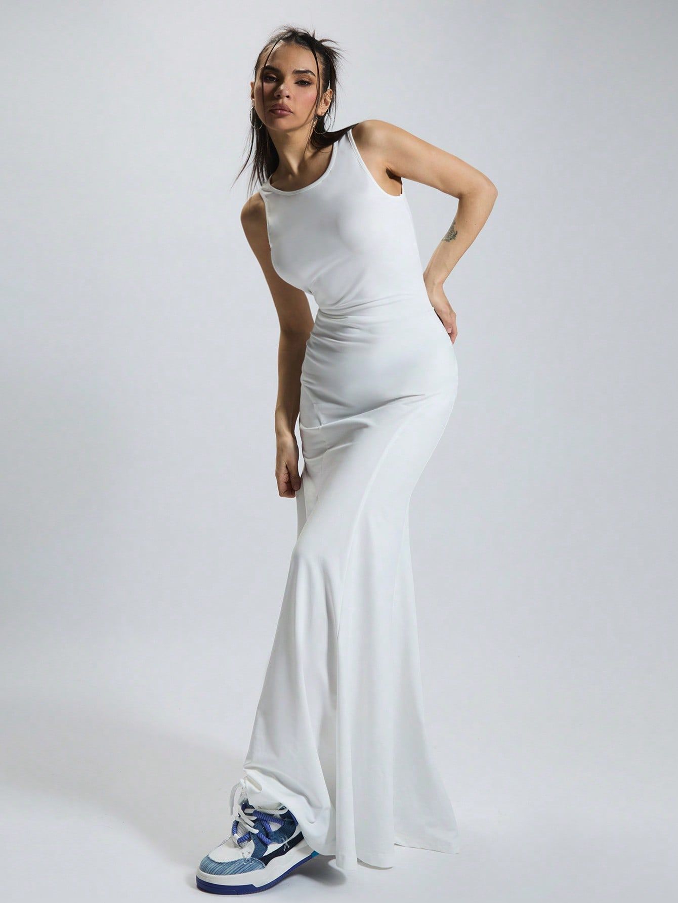 Sukienka Sexy Syrena Maxi Biała Musera M 38