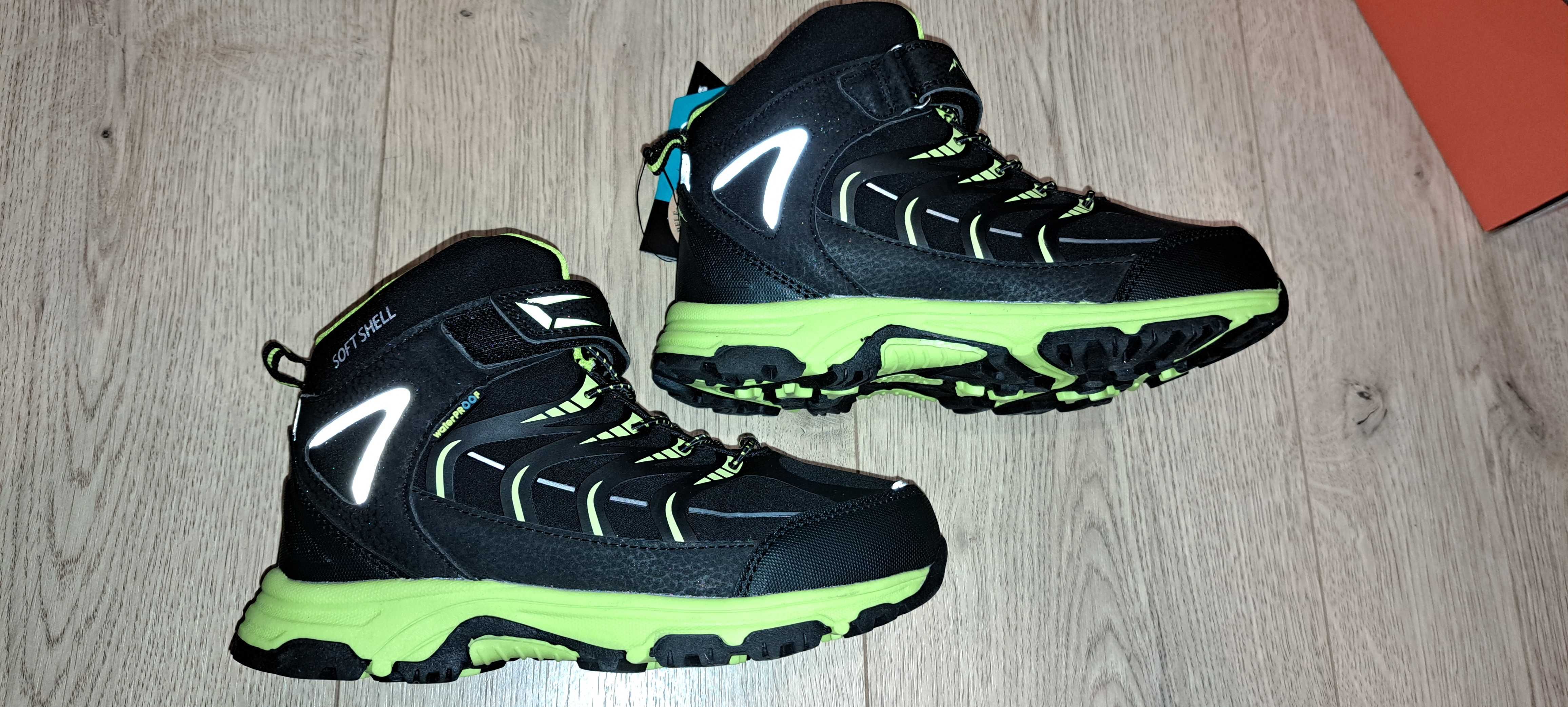 Buty zimowe  Elbrus Juniorskie Jr 4262 Blk Lime Silverr roz.33