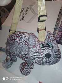 Детская сумка кошка игрушка леопард смешная прикольная