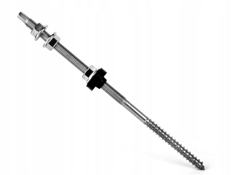 Śruba dwugwintowa PV fotowoltaika M10X250 + ADAPTER