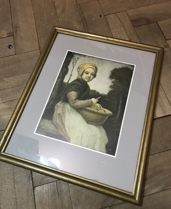 Obraz/ reprodukcja pod szkłem „Mała Wieśniaczka” Ludwig von Zumbusch