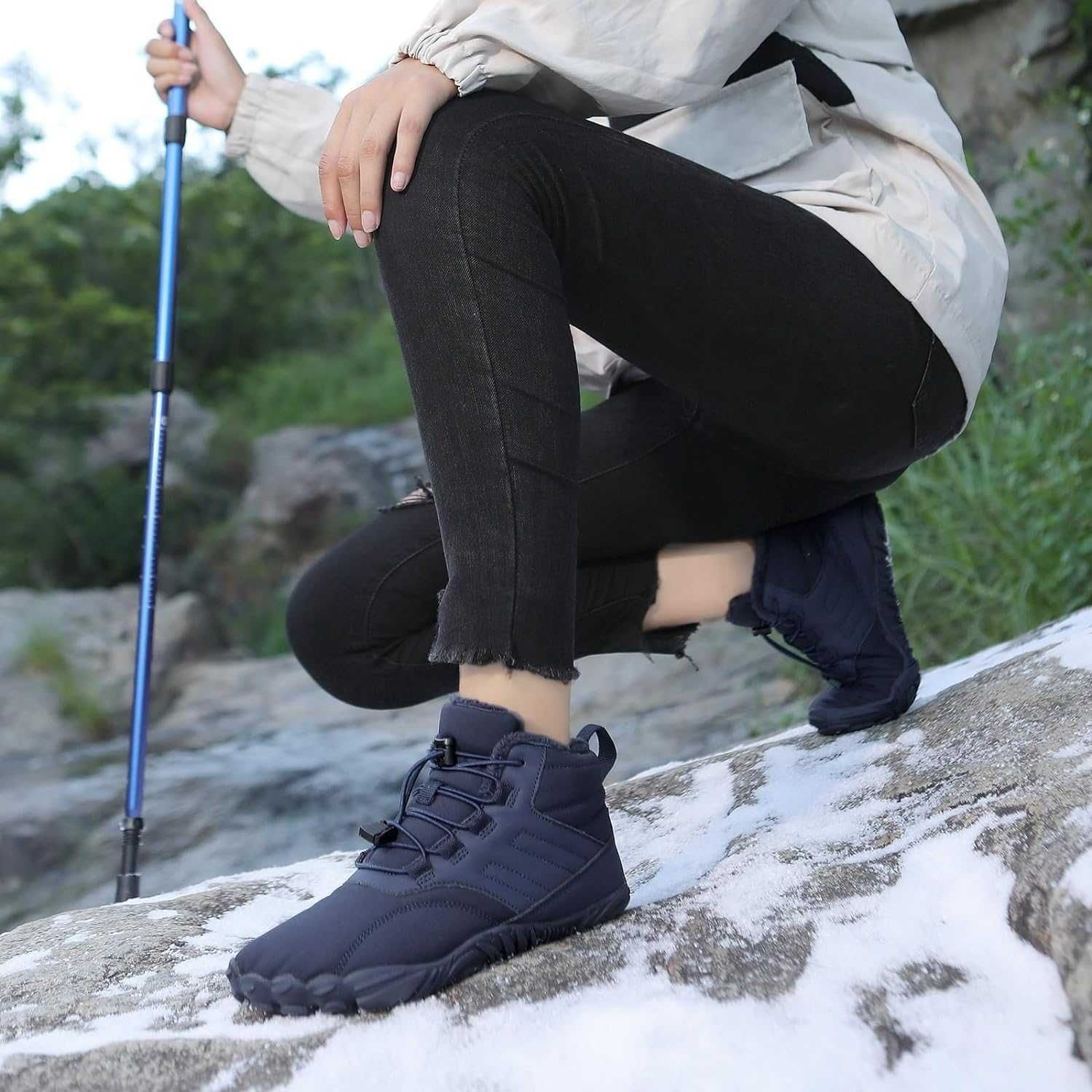 Nowe buty trekkingowe / górskie / wodoodporne / granatowe "40" !2285!