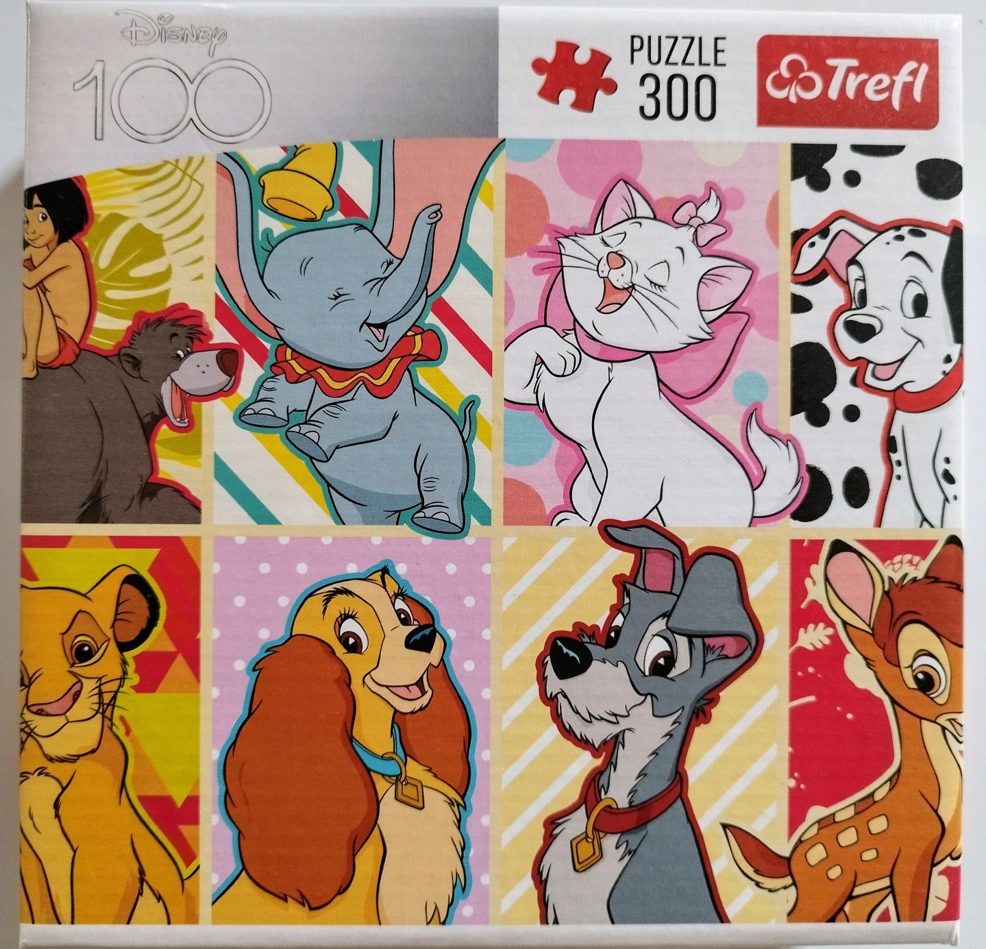 Trefl 4 komplety! Disney 100 puzzle 300 (x 3) + puzzle 500 (x 1) BDB+