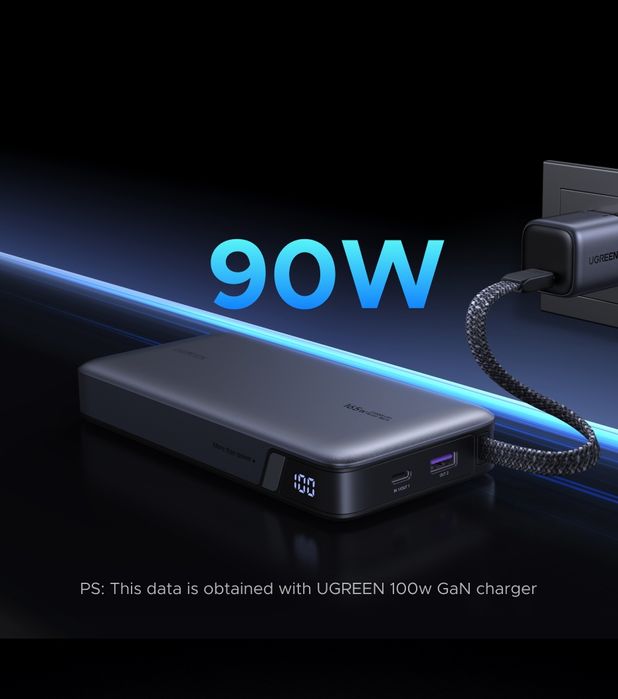 Потужний повербанк для ноутбука Ugreen pb552 25000mAh