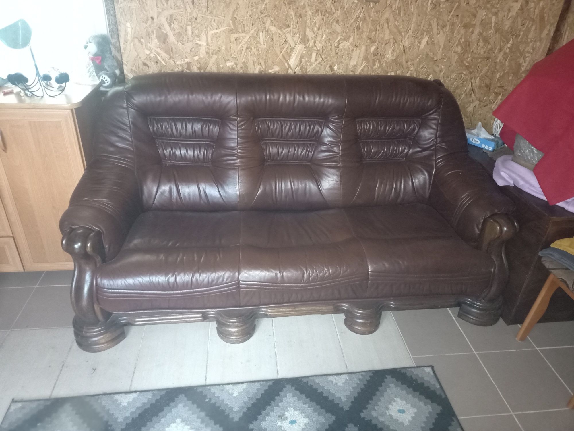 Sofa skóra rozkładana