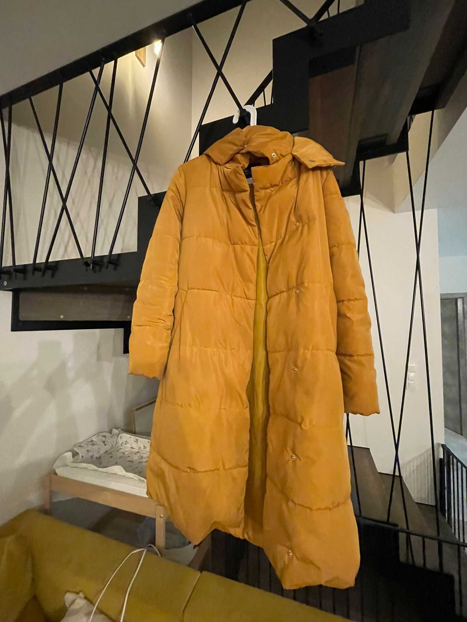 Kurtka Eva Minge musztardowa 34 Oversize