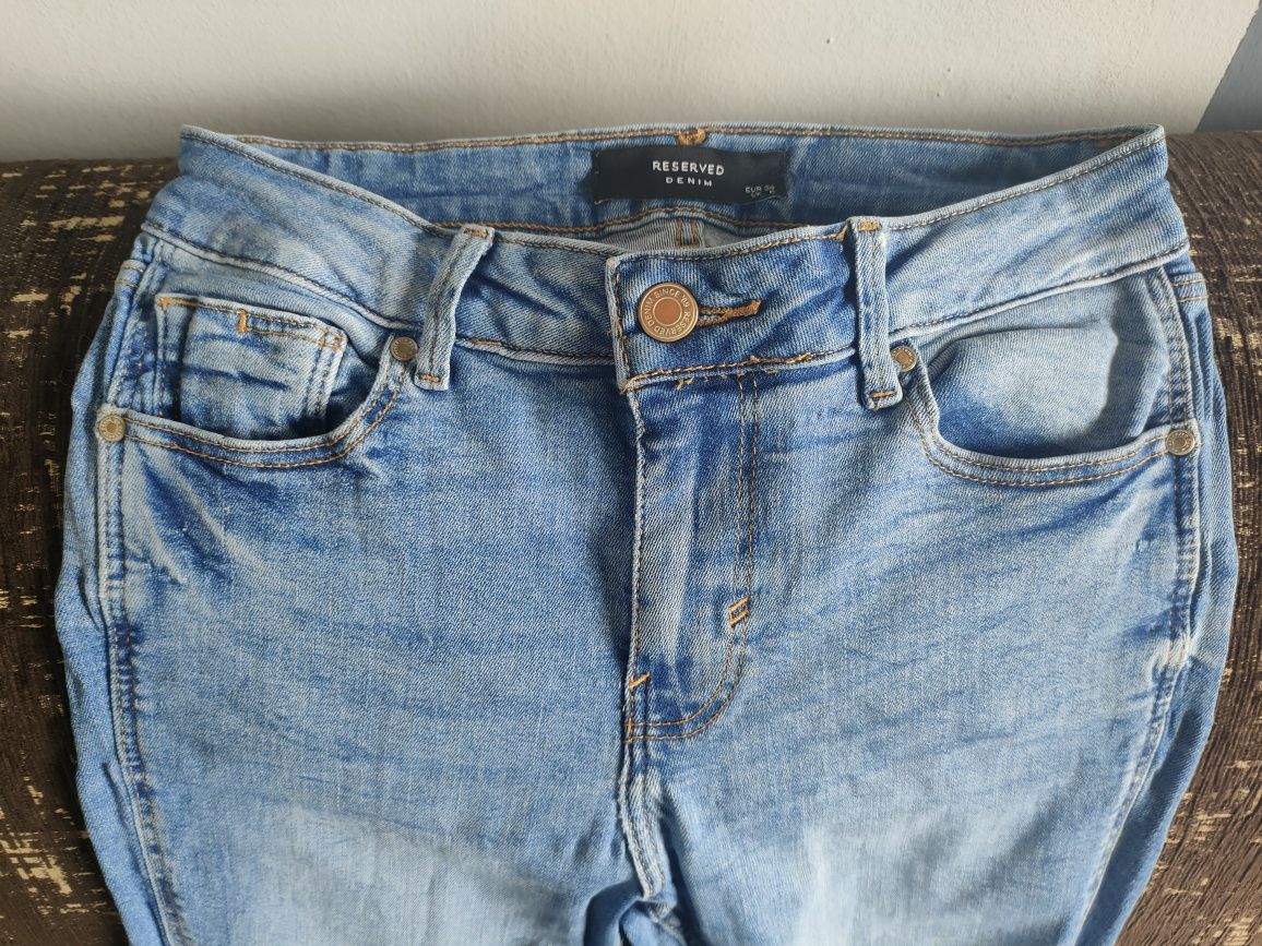 Spodnie jeansowe rurki rozm., 34 XS Reserved Denim