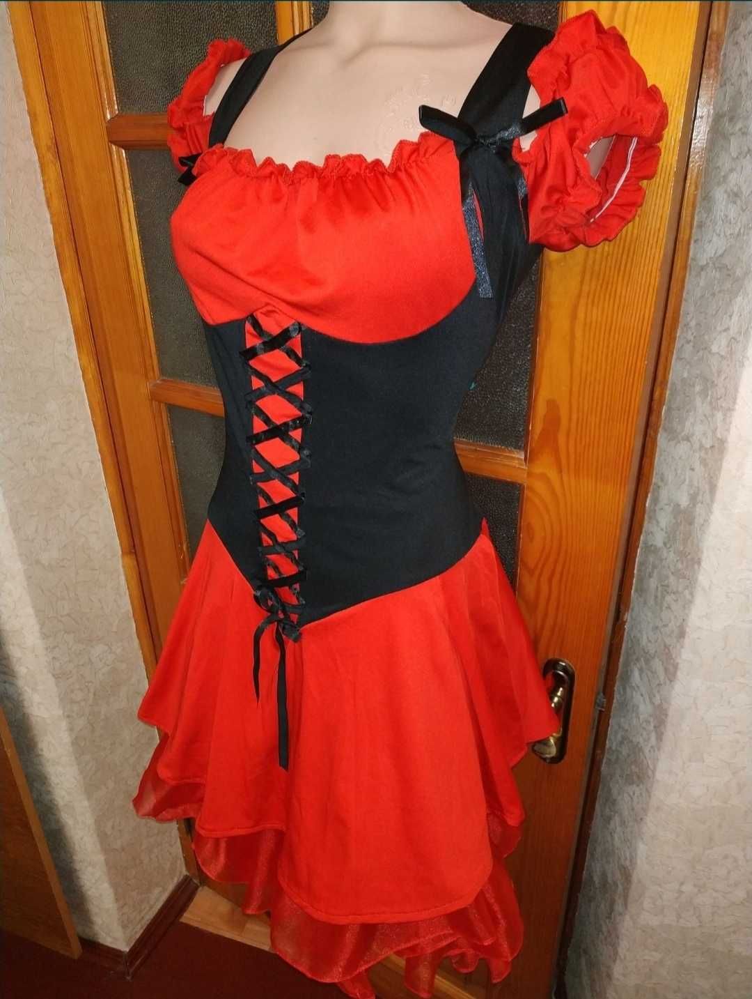 Карнавальное платье дьяволица,Devil,чертовка, красная шапочка, пиратка