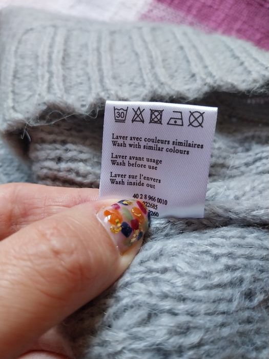 Túnica malha quente | cinzento | Gémo | mohair alpaca | Tamanho S