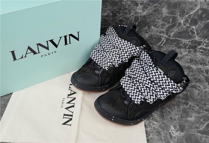 ‼️РОЗПРОДАЖ‼️ Кросівки Lanvin Curb  (Кеди,Чорні,Ланвін,Карб)