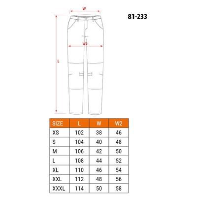 Spodnie robocze bojówki  5 kieszeni wzmocnienia M