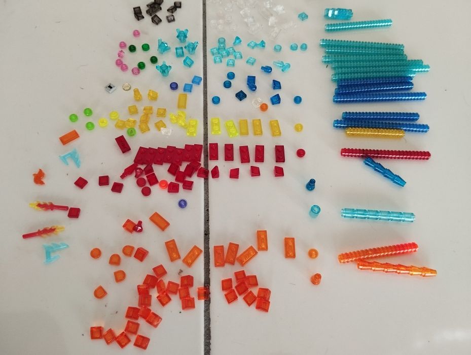 LEGO peças original várias cores transparente
