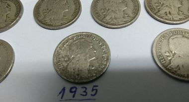 Moedas antigas 50 centavos 1 escudo de 1927 ate 1968