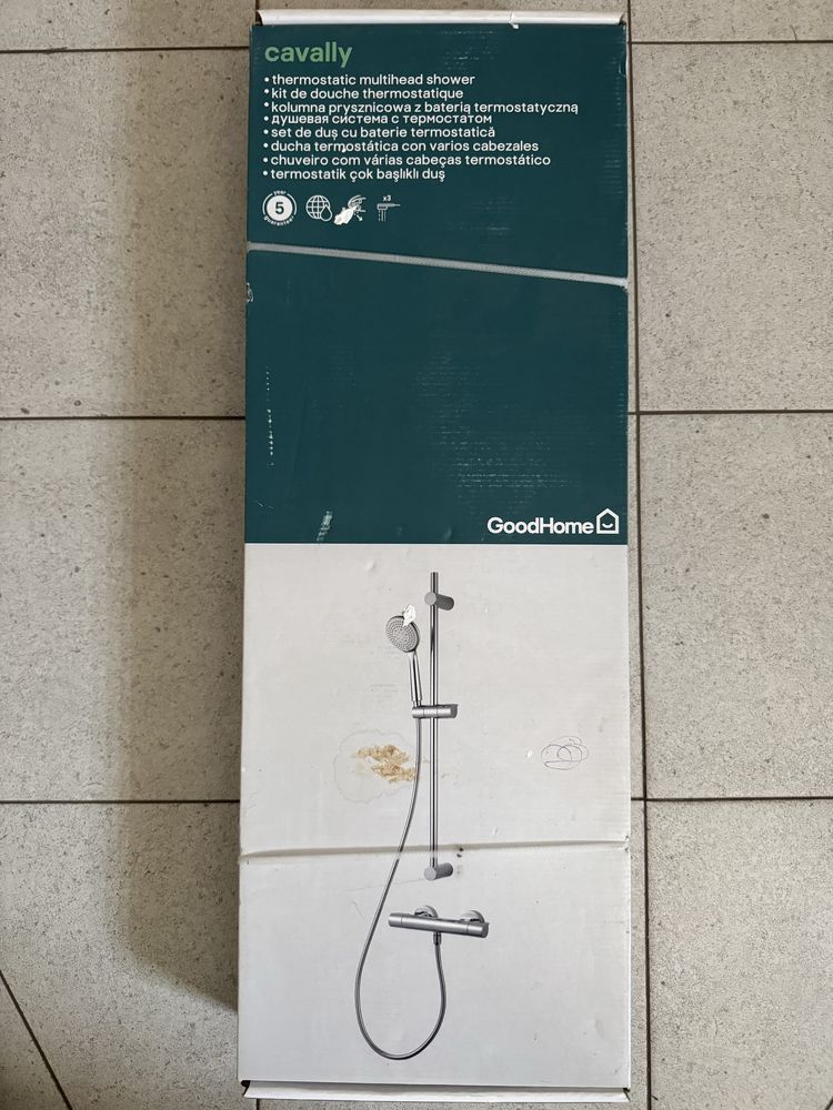 Zestaw prysznicowy GoodHome Cavally castorama z termostatem – NOWY