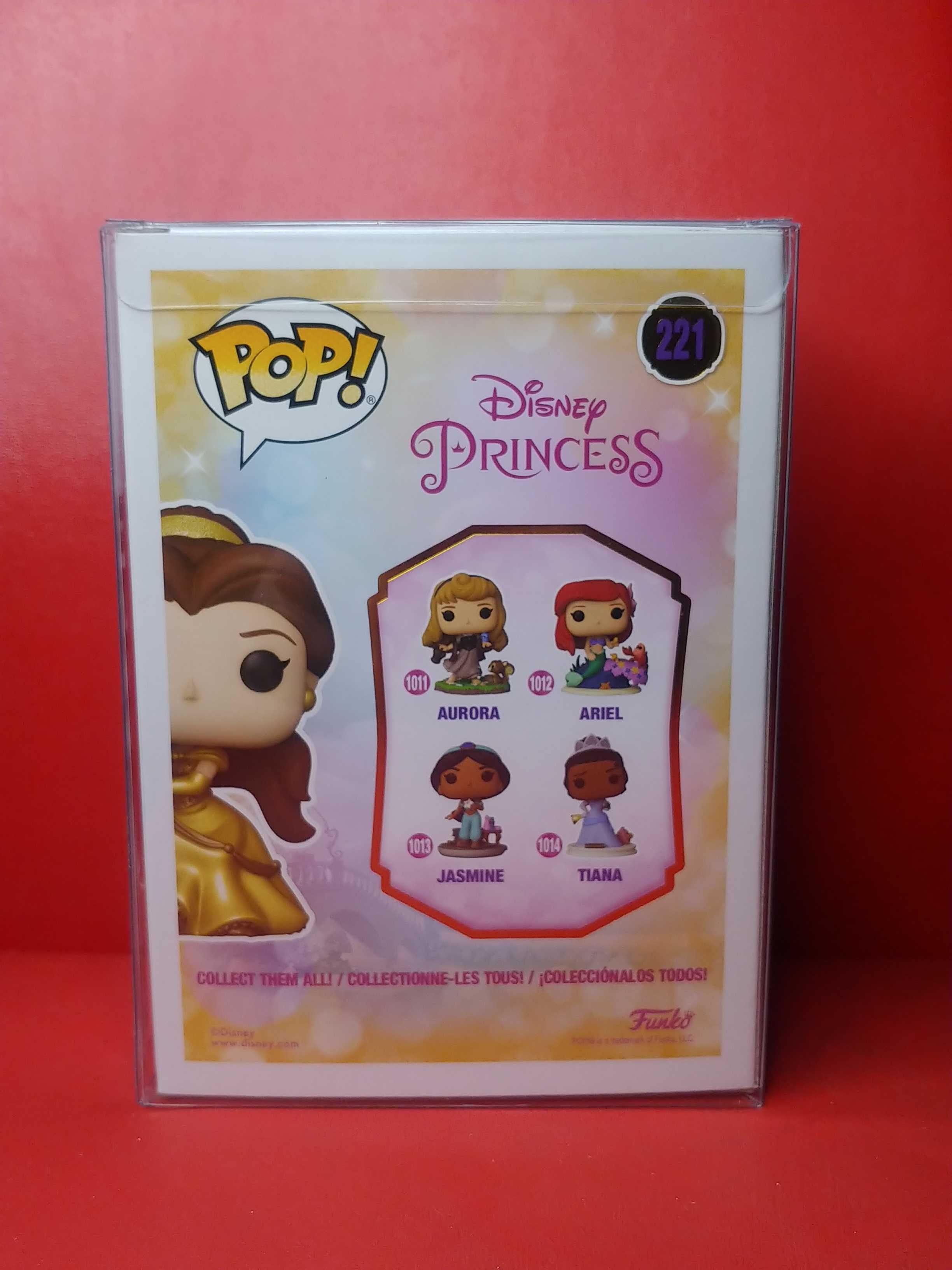 Funko pop Belle with pin figurka, Disney princess, exclusive 221 Bella