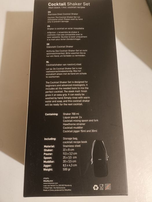 Zestaw barmański, nowy shaker do drinków, zestaw do robienia drinków